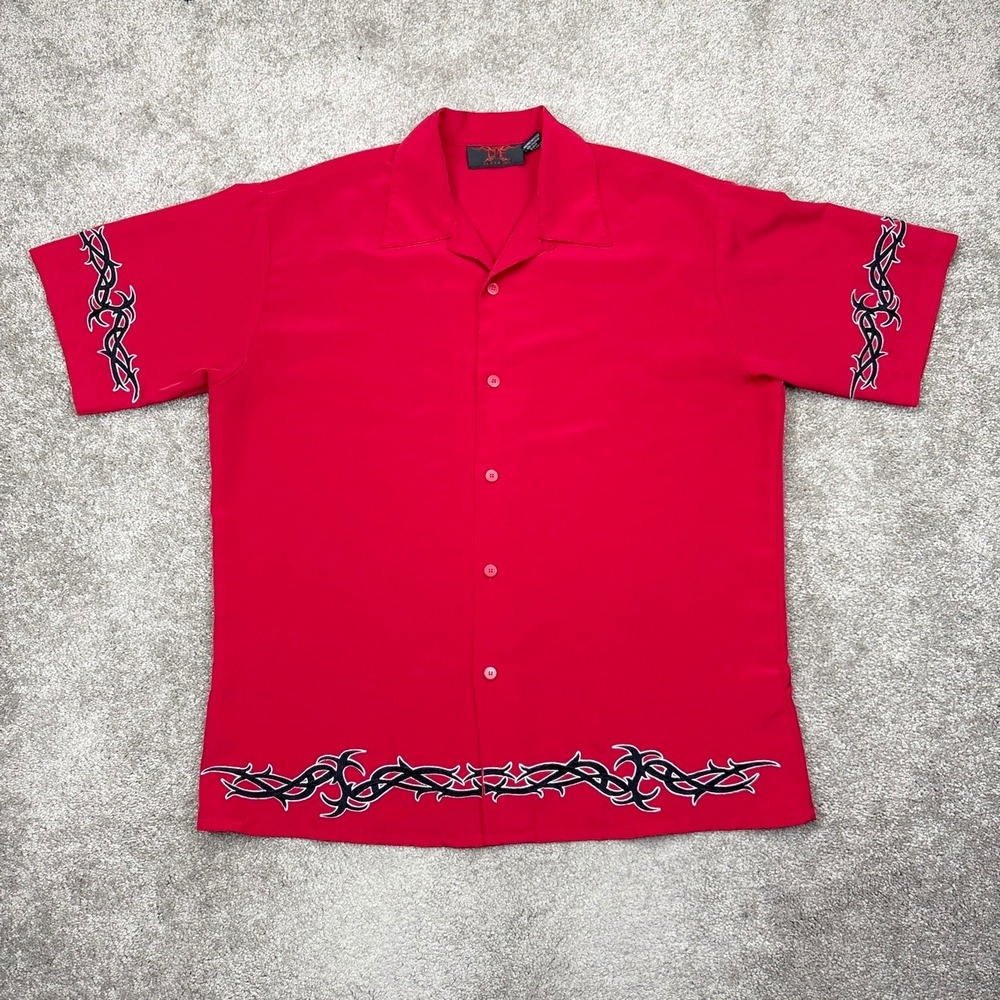 Vintage Y2K Tribal Button Up Shirt XL